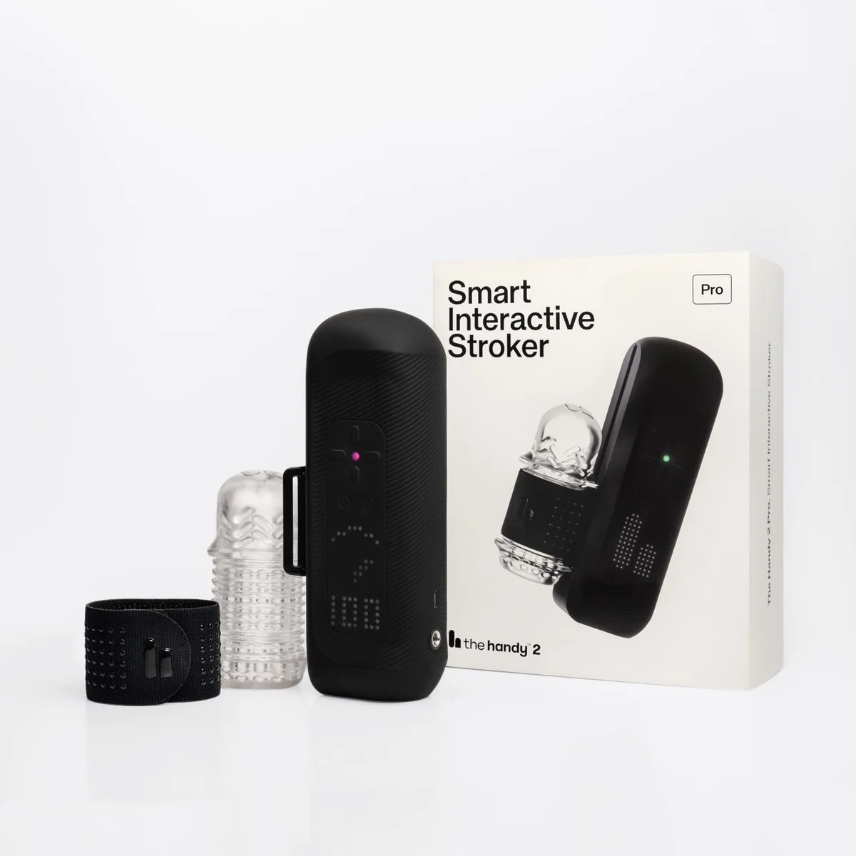 The Handy 2 Pro med emballage, holder og sleeve. Producentfoto: Handy / Ohdoki.