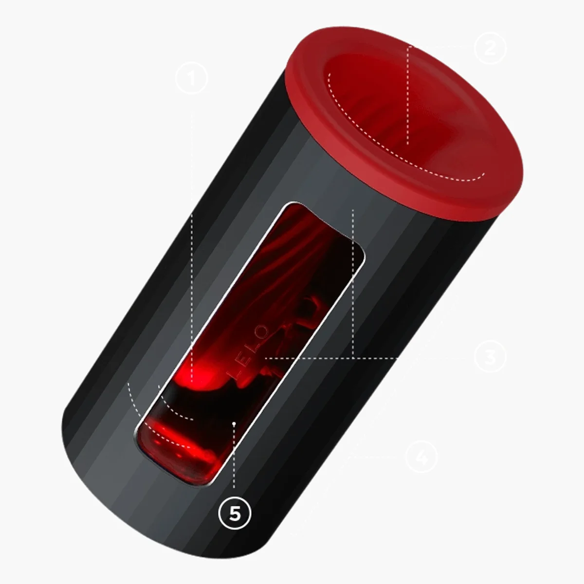 LELO F1S V2A, producentens tekniske visualisering